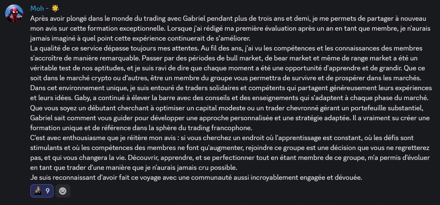 Message Discord d'un membre AlphaTeam