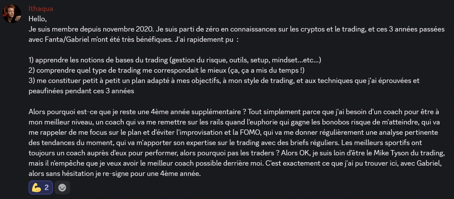 Message Discord d'un membre AlphaTeam
